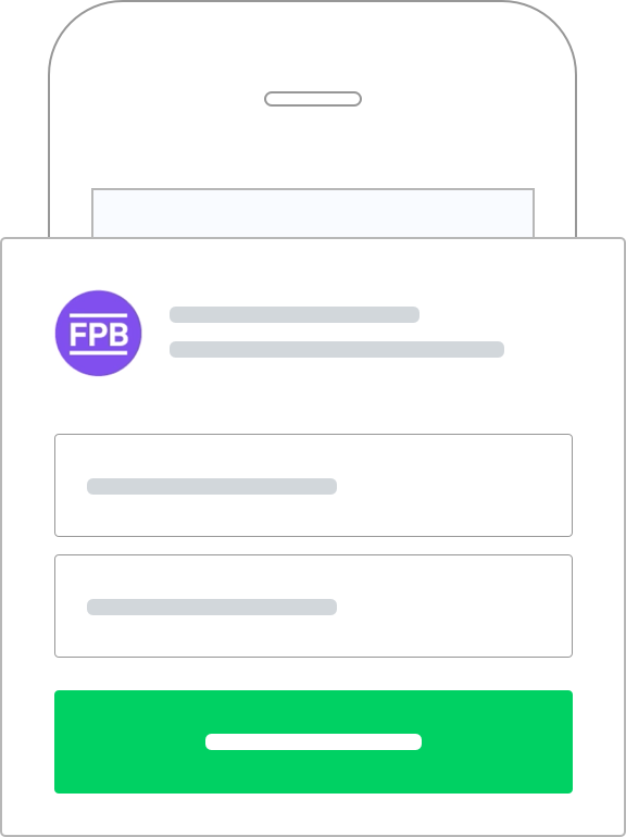 Sign up and connect to your bank account